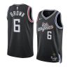 kobe brown la clippers city edition black 2023 nba draft jersey