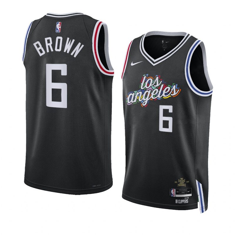 kobe brown la clippers city edition black 2023 nba draft jersey