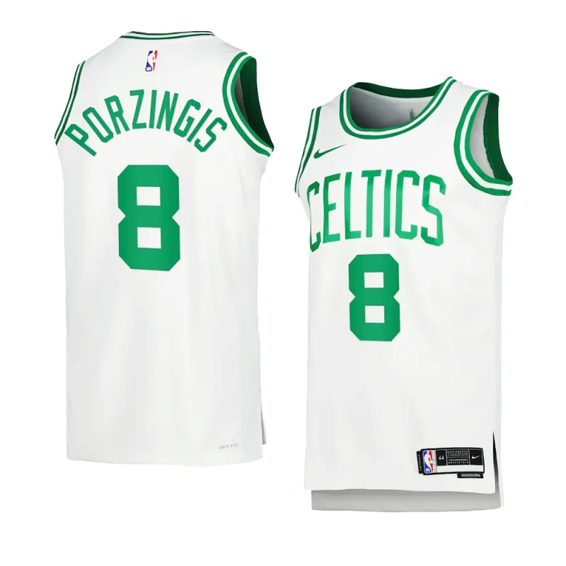 kristaps porzingis celticsjersey 2022 2023association edition whiteswingman