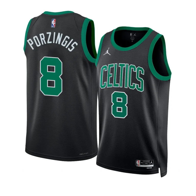 kristaps porzingis celticsjersey 2022 2023statement edition blackswingman