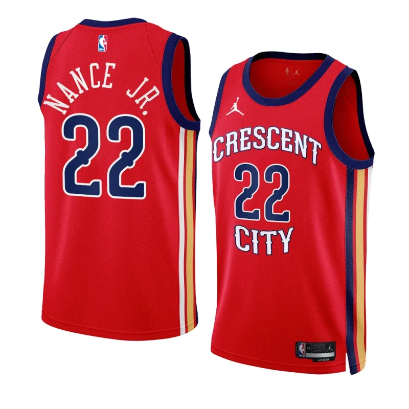 larry nance jr. pelicansjersey 2023 24statement edition redswingman