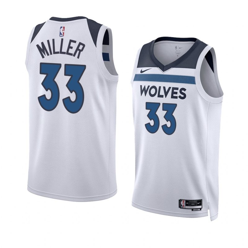 leonard miller timberwolves association edition white 2023 nba draft jersey