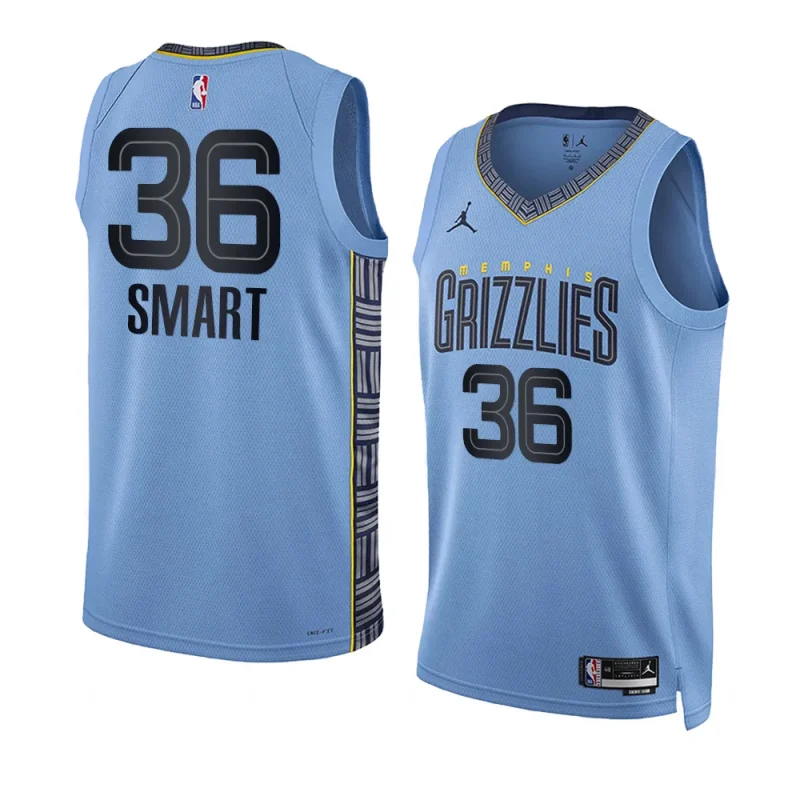 marcus smart grizzliesjersey 2022 2023statement edition blueswingman