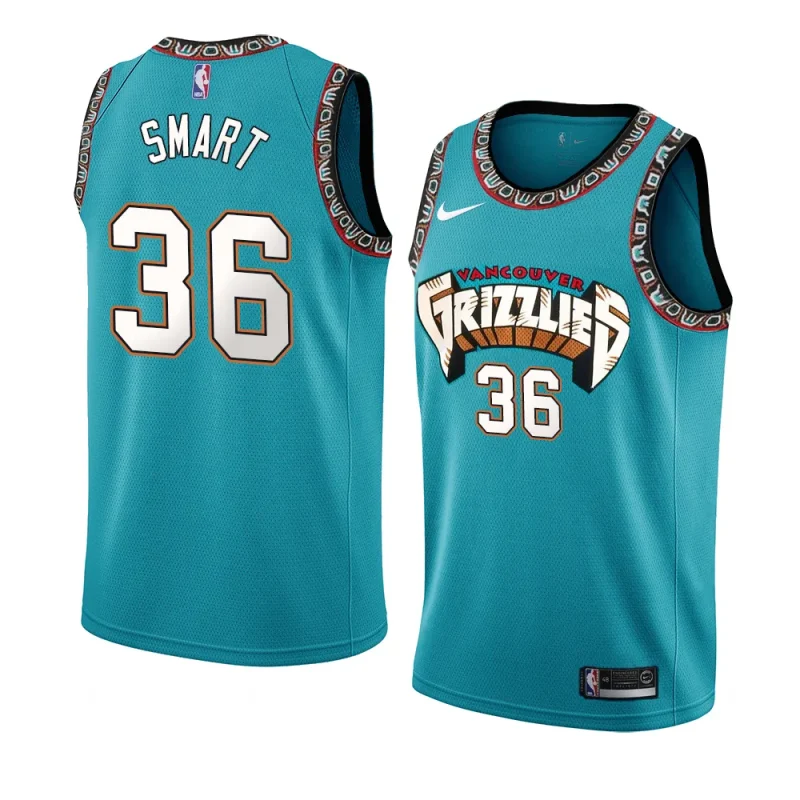 marcus smart grizzliesjersey hardwood classics tealswingman