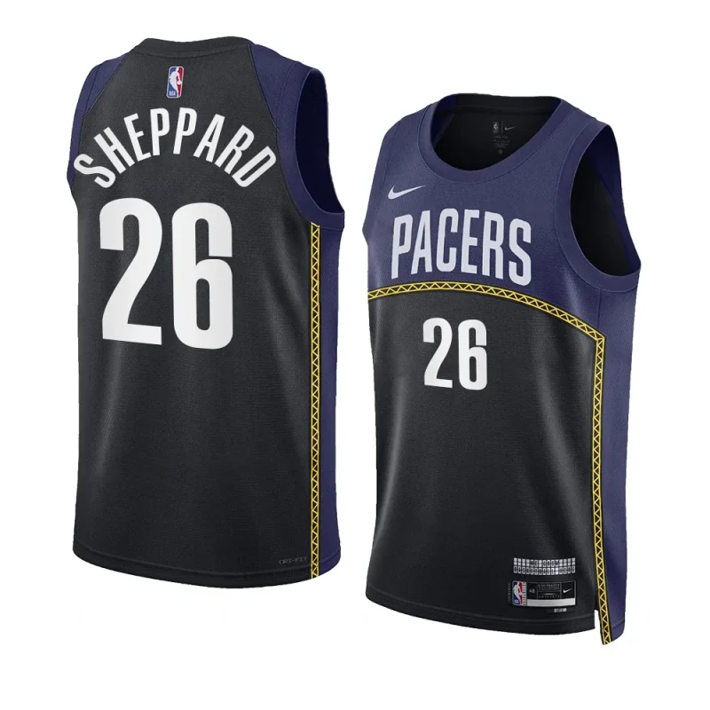 men ben sheppard black city edition pacersjersey