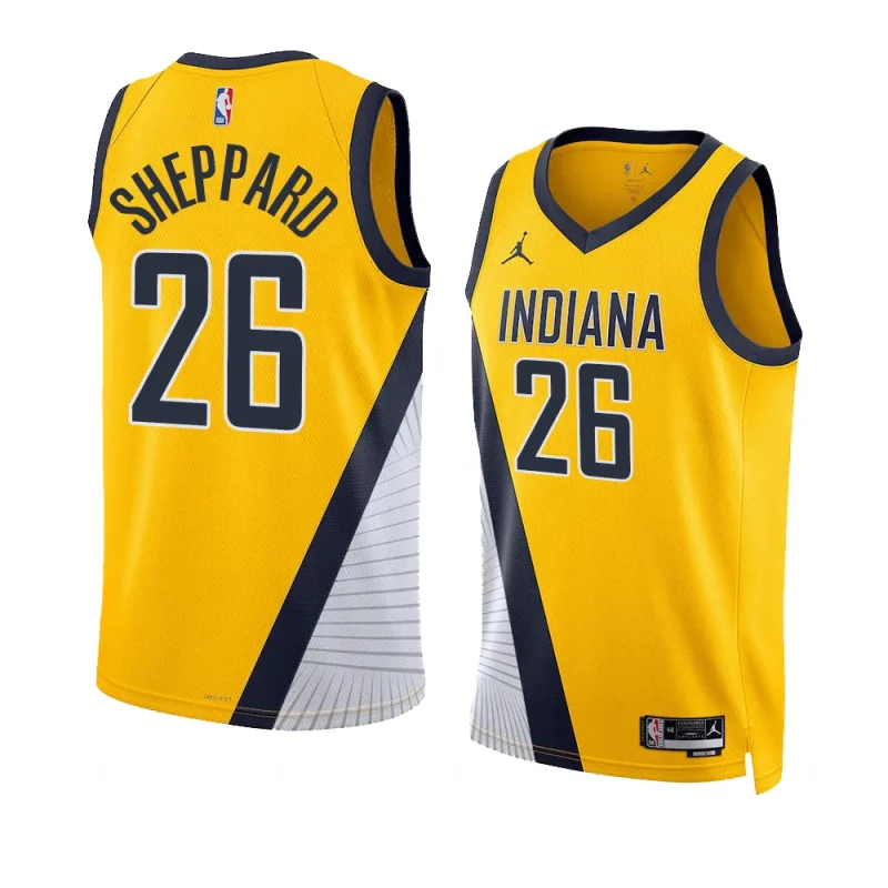 men ben sheppard yellow statement edition pacersjersey