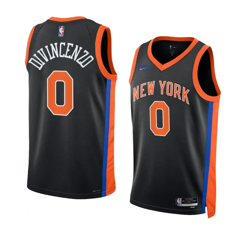 men donte divincenzo black city edition knicksjersey