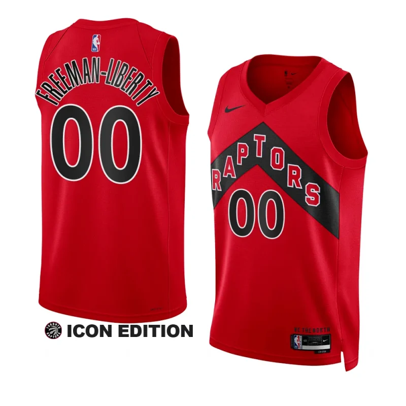 men javon freeman liberty red icon edition raptorsjersey