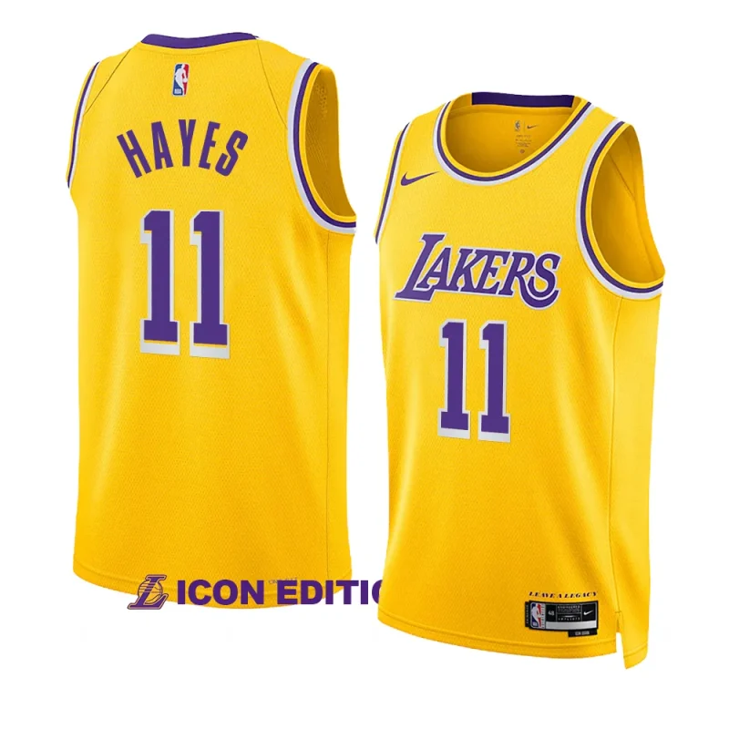 men jaxson hayes yellow icon edition lakersjersey