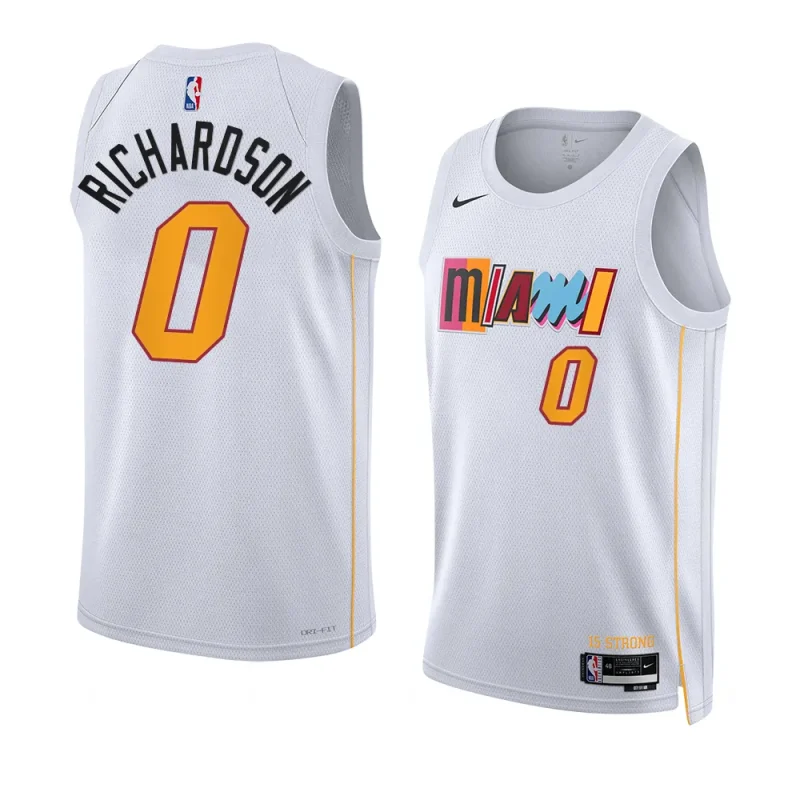 men josh richardson white city edition heatjersey