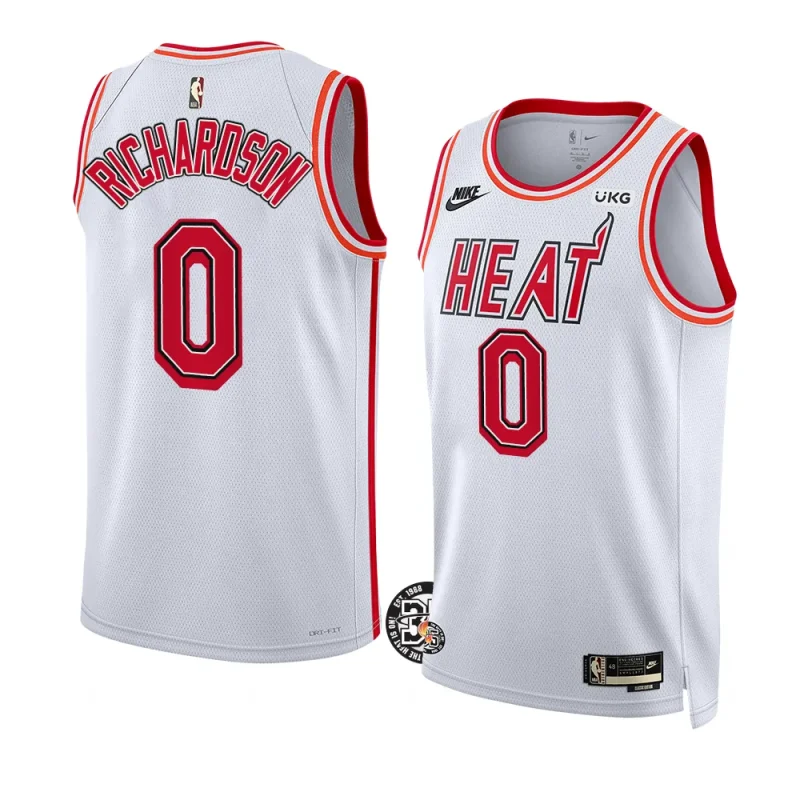 men josh richardson white classic edition heatjersey