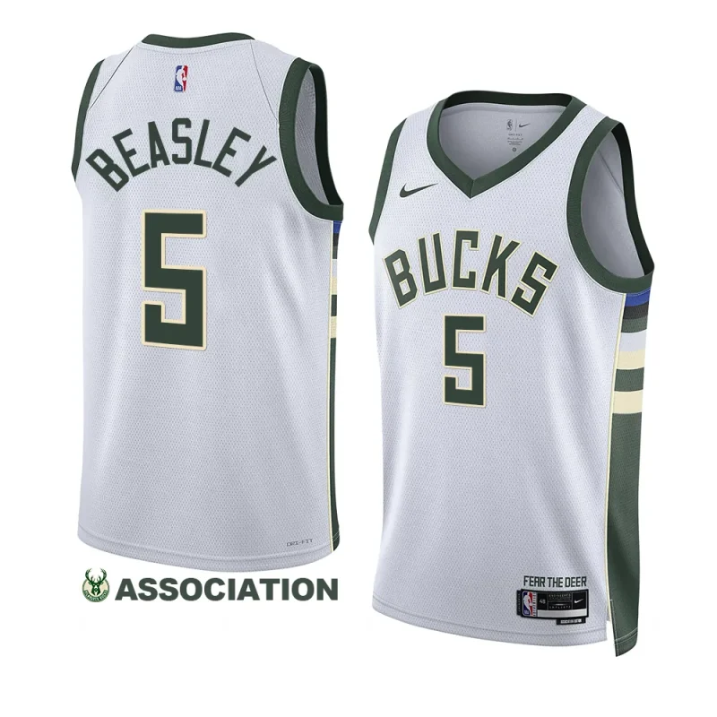 men malik beasley white association edition bucksjersey