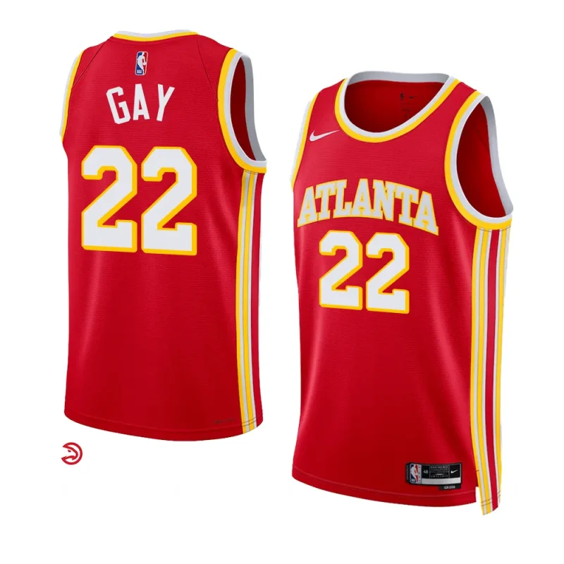 men rudy gay red icon edition hawksjersey