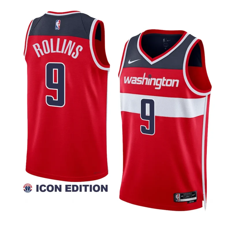 men ryan rollins red icon edition wizardsjersey