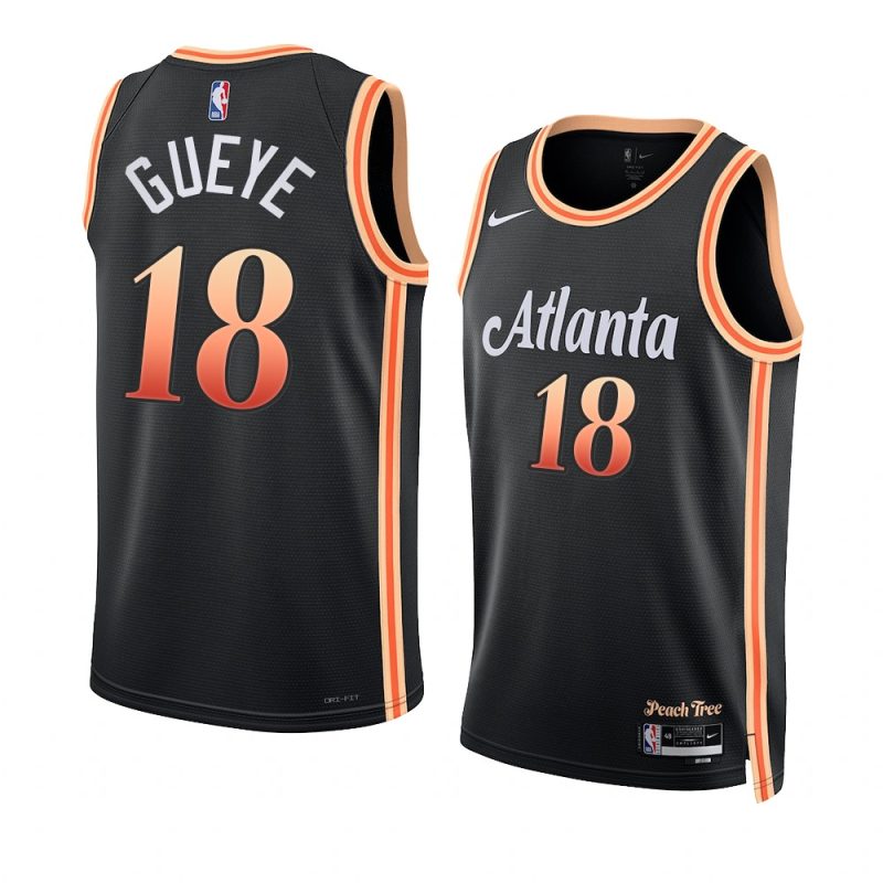 mouhamed gueye hawks city edition black 2023 nba draft jersey