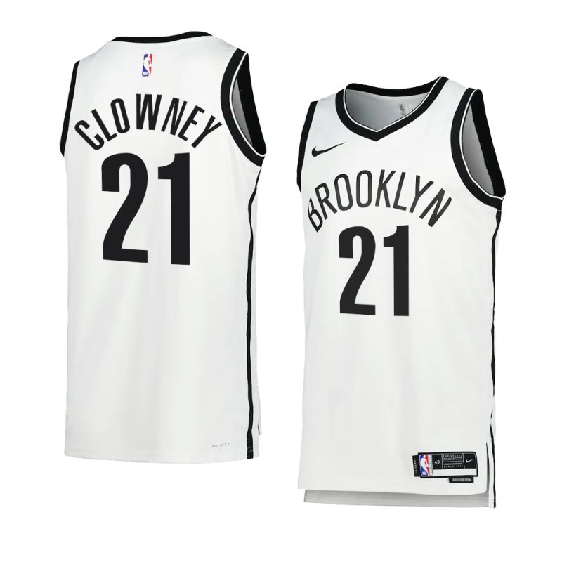 noah clowney nets association edition white 2023 nba draft jersey