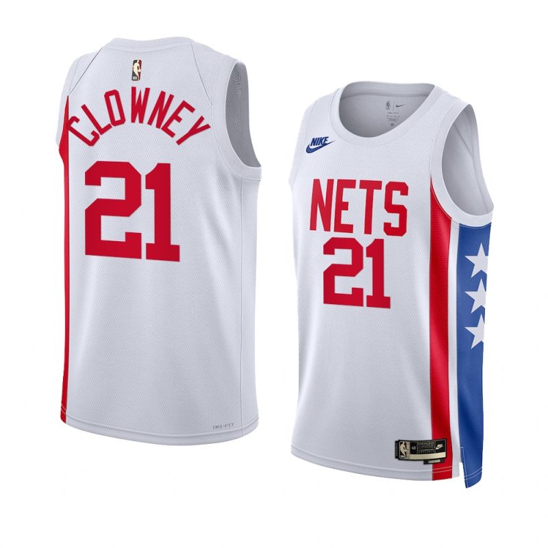 noah clowney nets classic edition white 2023 nba draft jersey