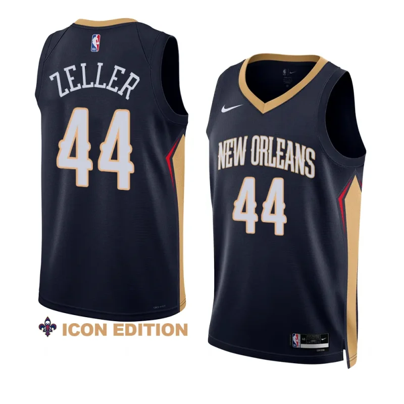 pelicans cody zeller navy 2022 2023icon edition swingman jersey