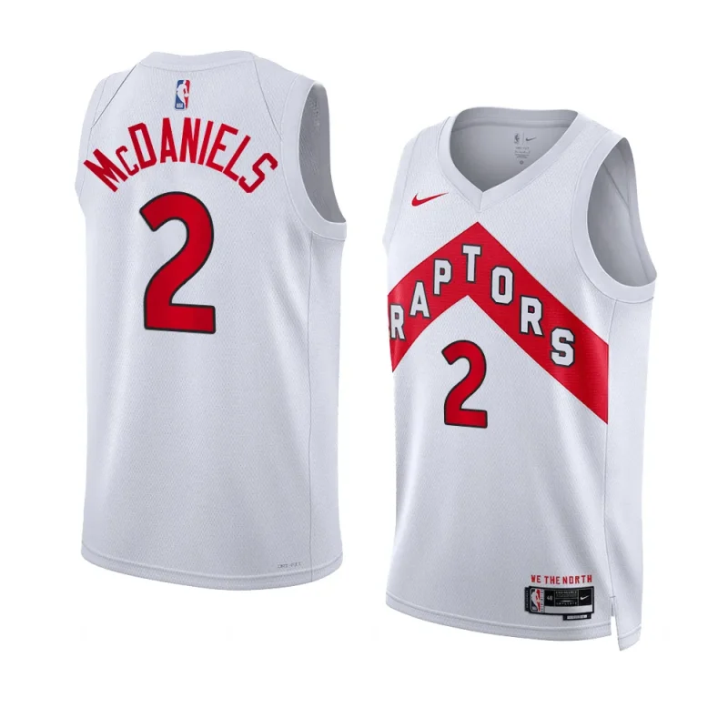 raptors jalen mcdaniels white 2022 2023association edition swingman jersey