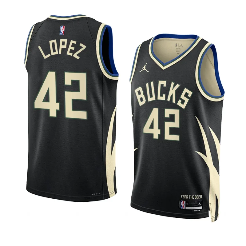 robin lopez bucksjersey 2022 2023statement edition blackswingman