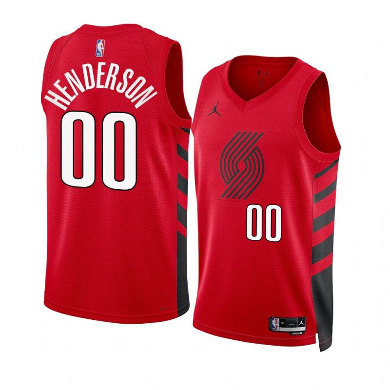 scoot henderson blazers statement edition red 2023 nba draft jersey