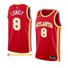 seth lundy hawks icon edition red 2023 nba draft jersey