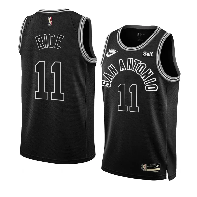 sir'jabari rice spursjersey 2022 2023classic edition blackswingman