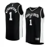 spurs victor wembanyama black 2023 nba draft fastbreak replica jersey