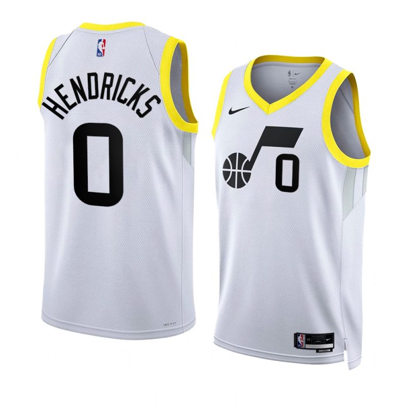 taylor hendricks jazz association edition white 2023 nba draft jersey