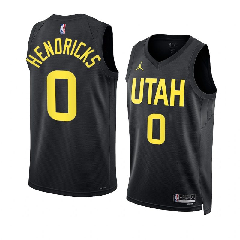 taylor hendricks jazz statement edition black 2023 nba draft jersey