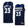 troy brown jr. timberwolvesjersey 2022 2023icon edition navyswingman 0