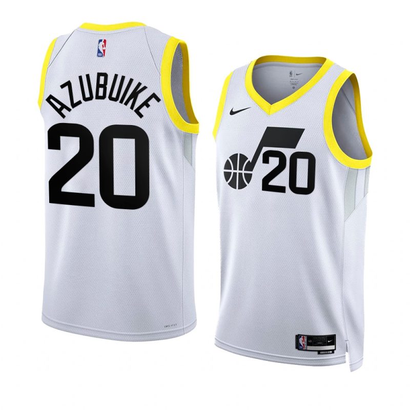 udoka azubuike jazzjersey 2022 23association edition white