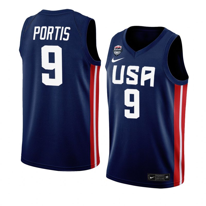 usa basketball fiba world cup 2023 bobby portis navy away jersey