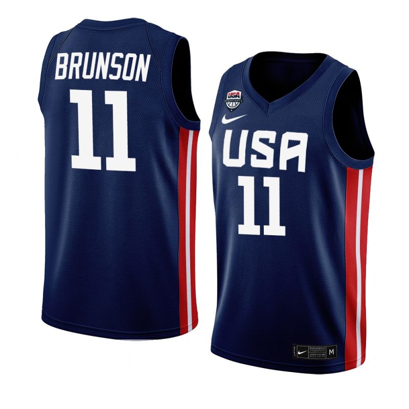 usa basketball fiba world cup 2023 jalen brunson navy away jersey