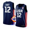 usa basketball fiba world cup 2023 josh hart navy away jersey