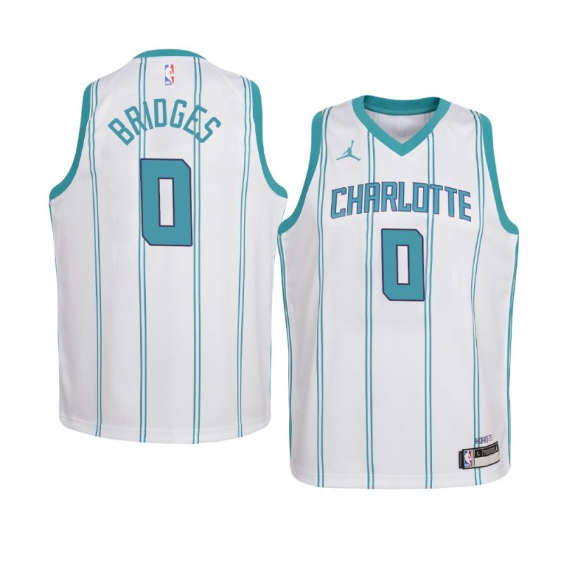 youth charlotte hornets miles bridges white association jersey