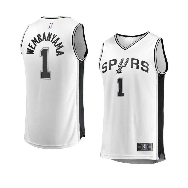 youth victor wembanyama spurs white association edition jersey