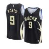 2022 23bucks bobby portis black fast break replica