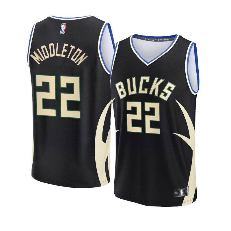 2022 23bucks khris middleton black fast break repli