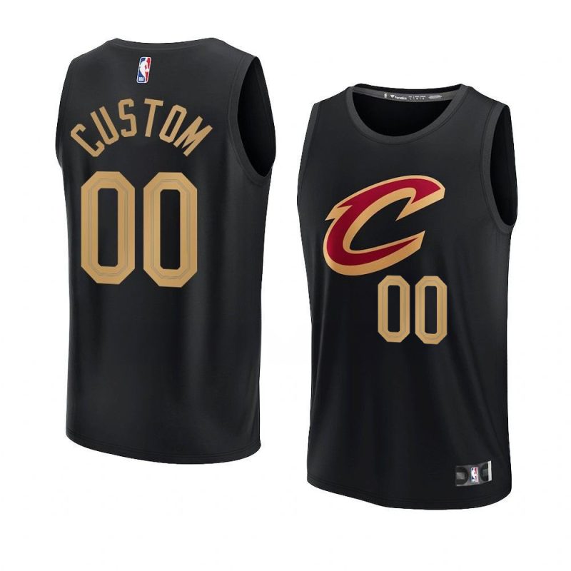 2022 23cavaliers custom black fast break replica st