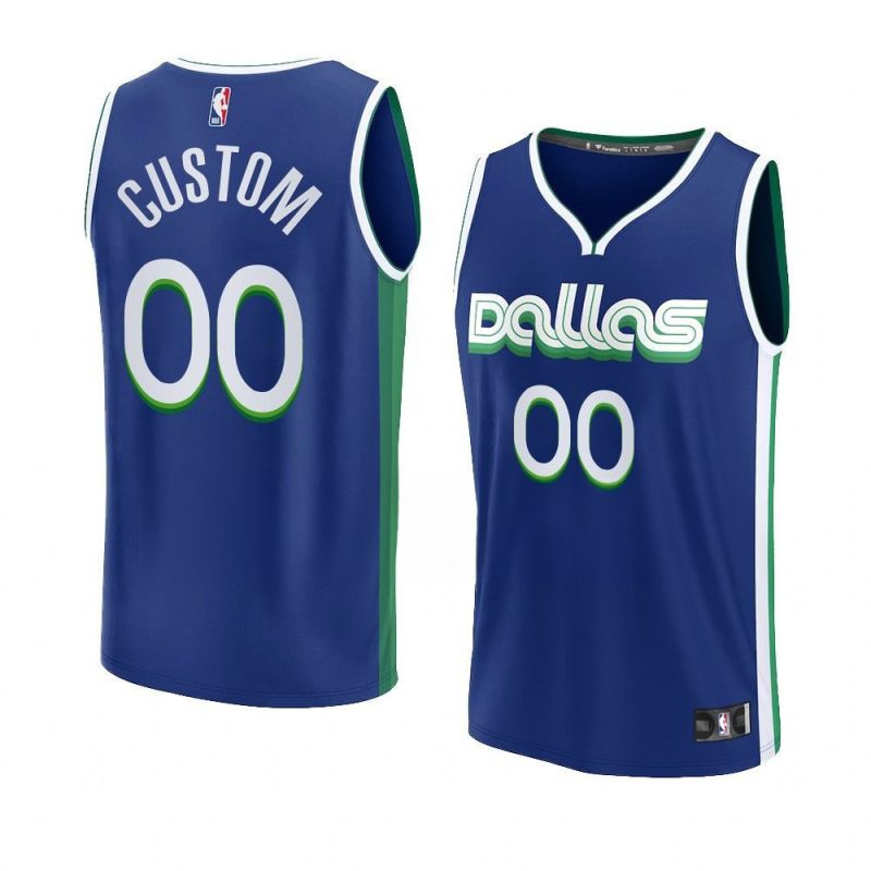 2022 23mavericks custom blue fastbreak city edition yythkg