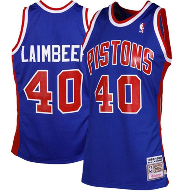 Mitchell Ness Bill Laimbeer Detroit Pistons Throw