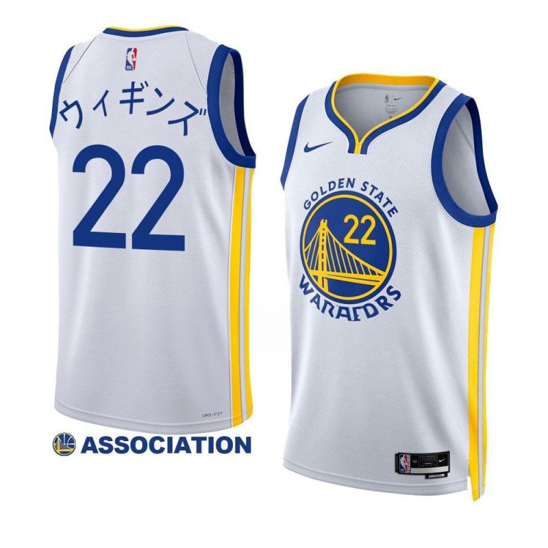 andrew wiggins warriors japanese heritage white menjersey