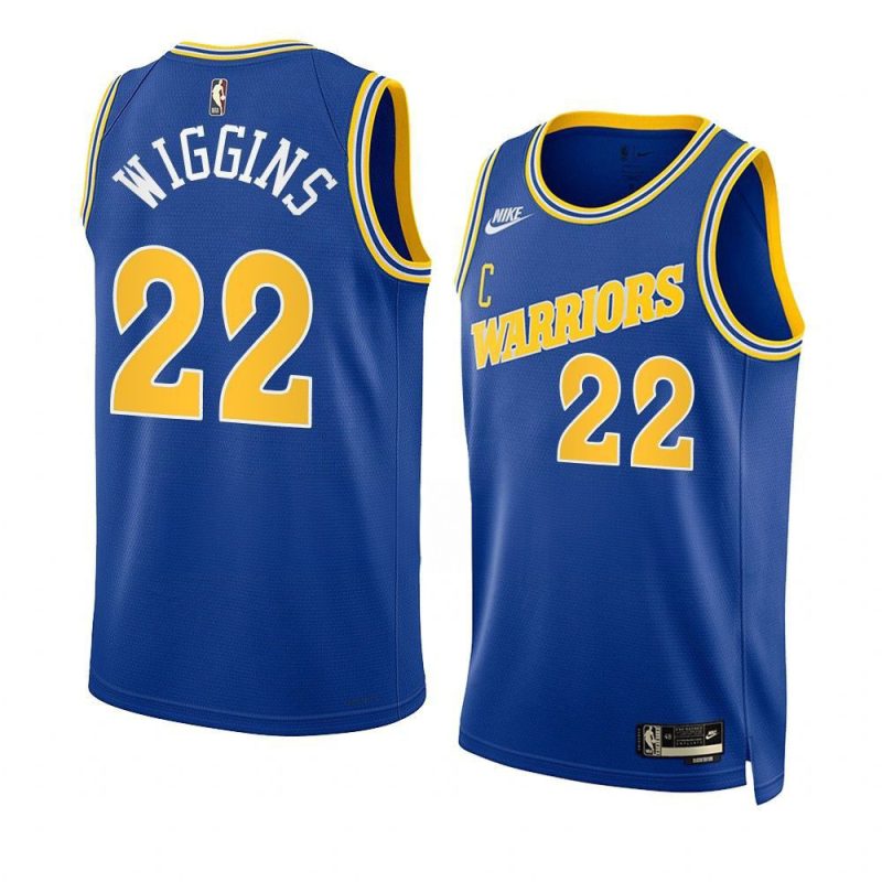 andrew wiggins warriorsjersey 2022 23classic edition blues