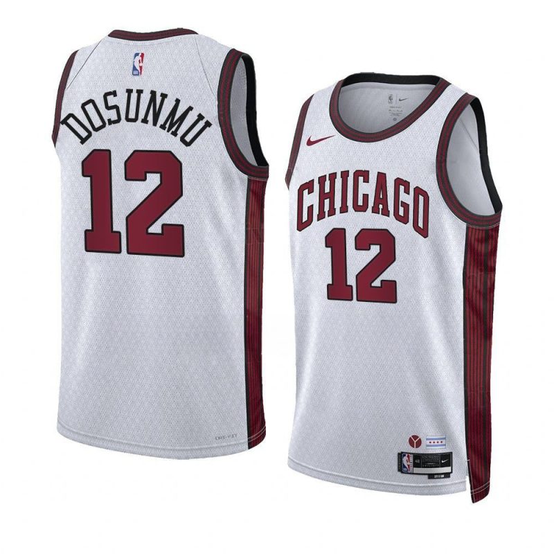 ayo dosunmu bullsjersey 2022 23city edition whiteswingman