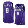 bobby portis bucksjersey 2022 23classic edition purplebig