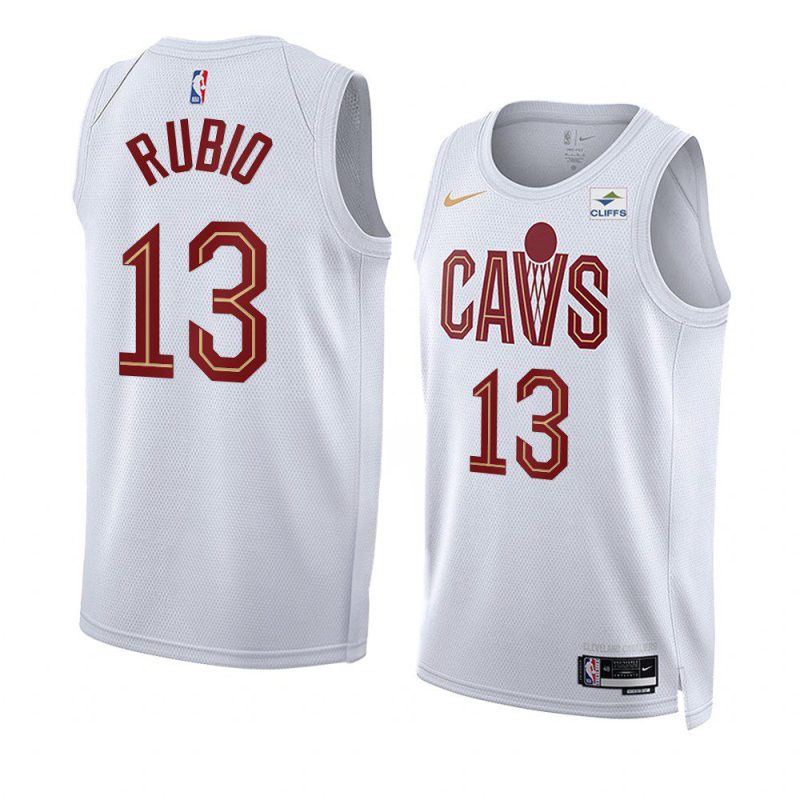 cavaliers ricky rubio white 2022 23association edition yyt