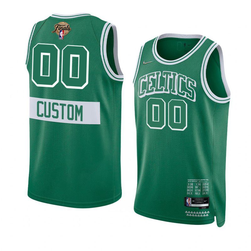 celtics custom 2022 nba finals greenfree hat jersey