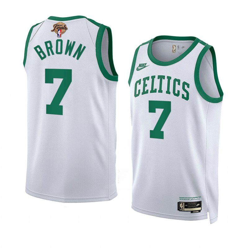 celtics jaylen brown 2022 nba finals white jersey