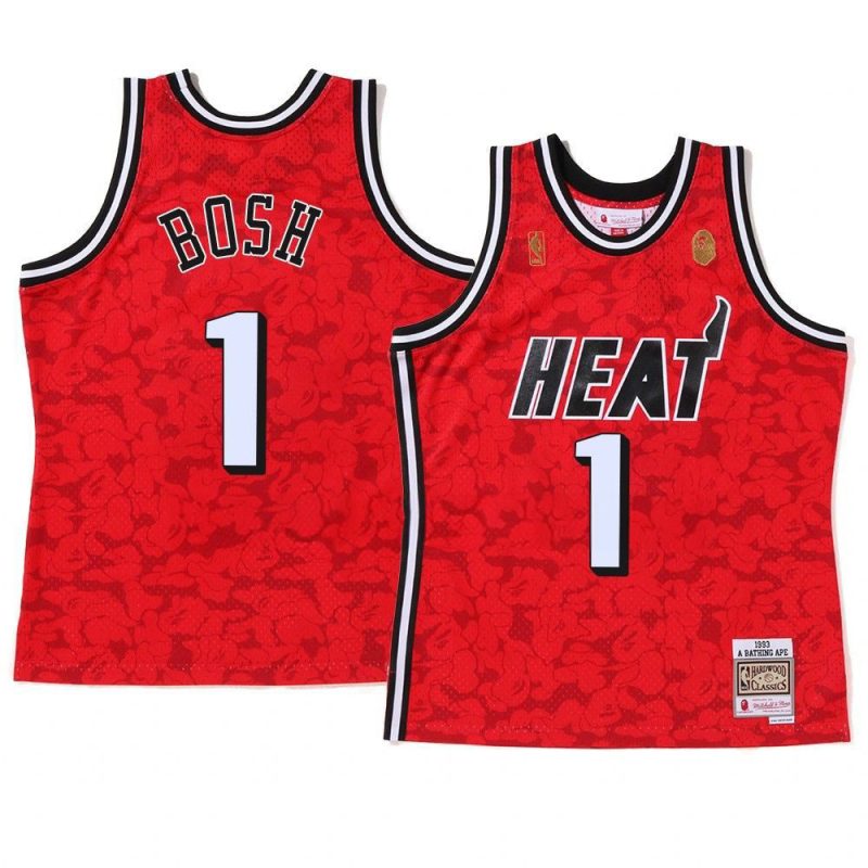 chris bosh camo tanktop jersey 2022 bape red